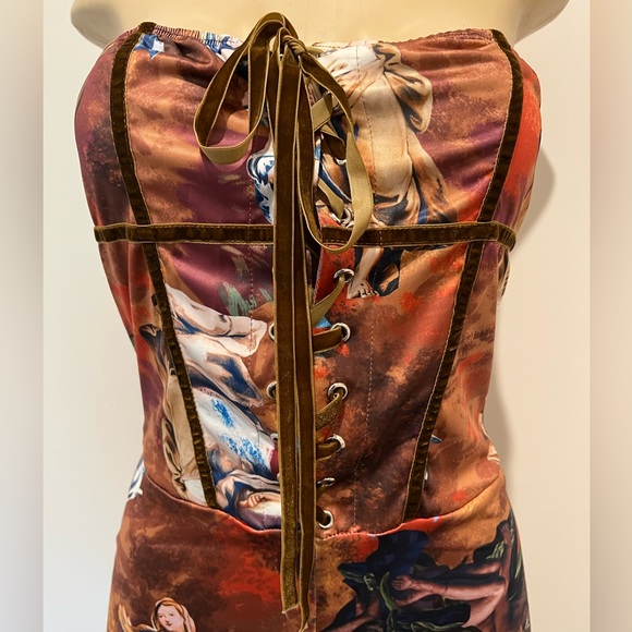 NWOT Multicolored Strapless Jumpsuit - Picture 2 of 6